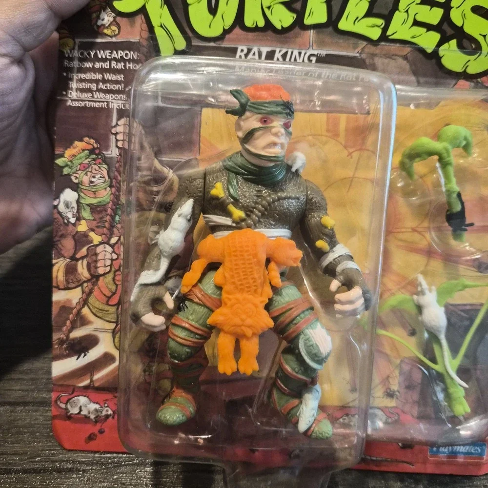 1990 TMNT Rat King MOC Sealed Vintage Playmates Action Figure Complete Card